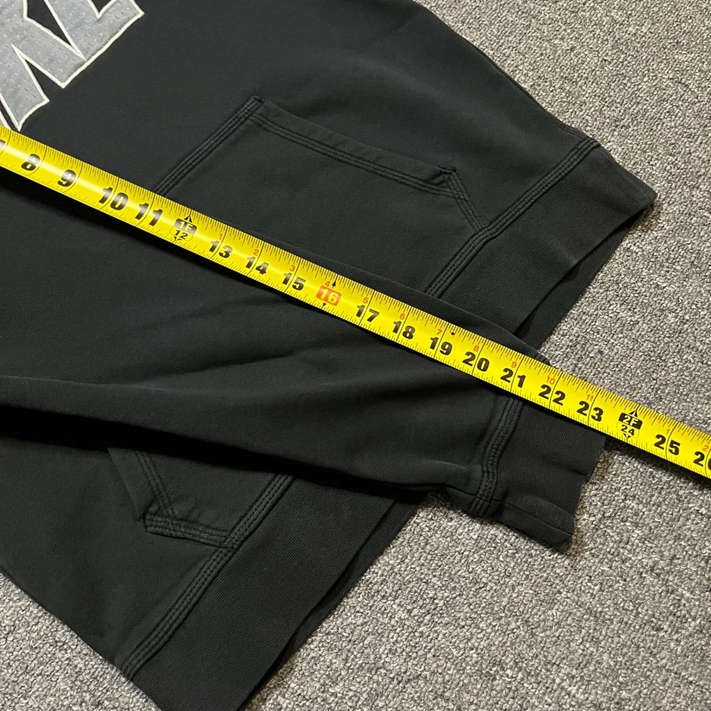 Nike Hoodie‎ Small Black Grey Spellout Logo Pullover Sweatshirt Pocket